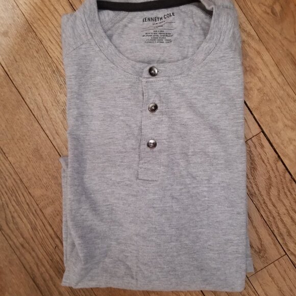 Kenneth Cole Gray Polo Shirt with Short Sleeves and Relaxed Fit - Picture 4 of 5